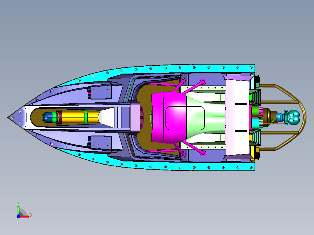 007邦德的改装快艇前视图