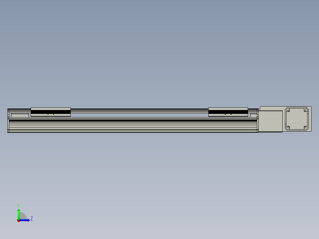 直线模组LHB17-L40-S650-BR设计图纸左视图