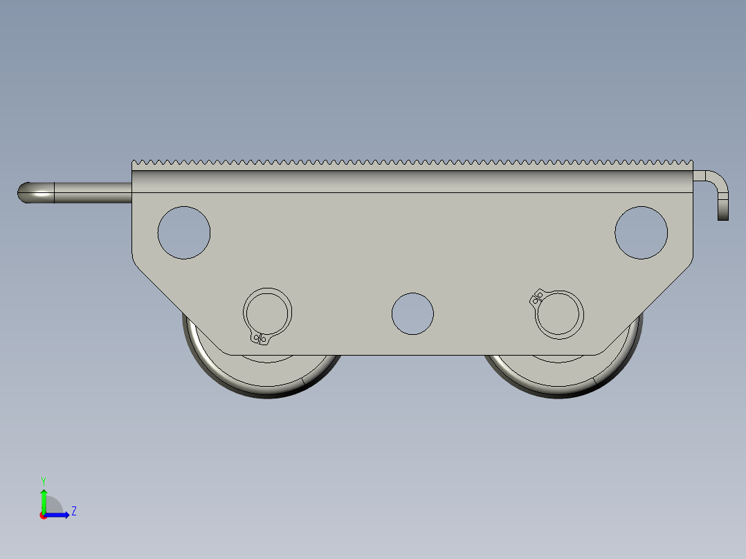 机器移动滑板2t左视图
