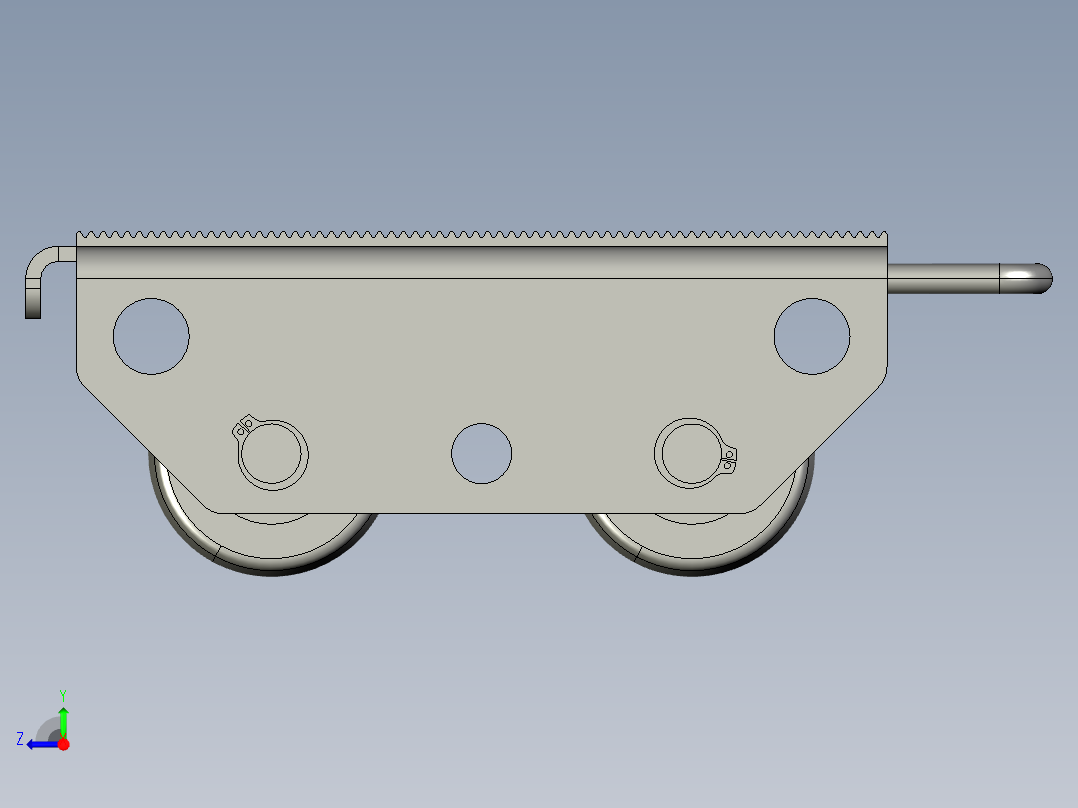 机器移动滑板2t右视图