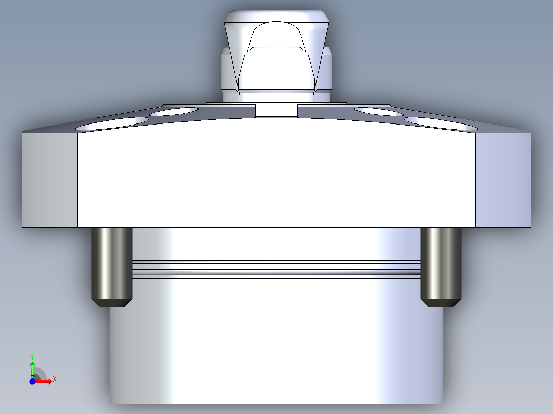 KOSMEKSFH2140-G多系列多零件图纸模型前视图