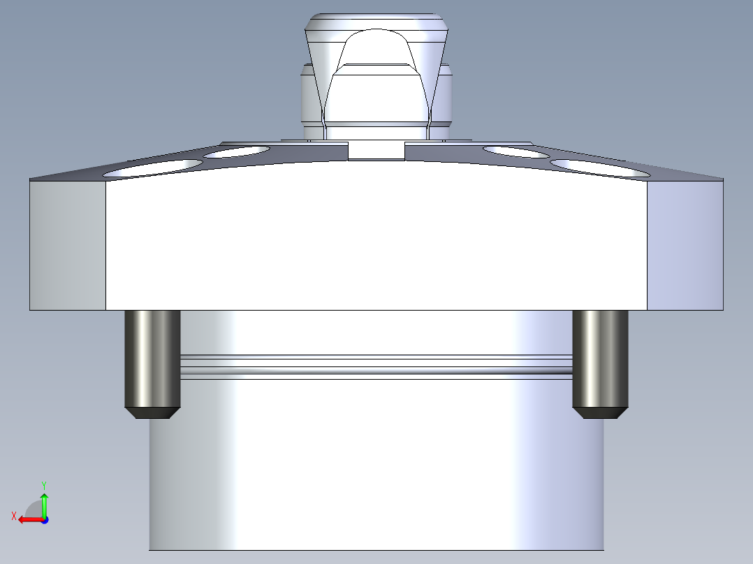 KOSMEKSFH2140-G多系列多零件图纸模型后视图