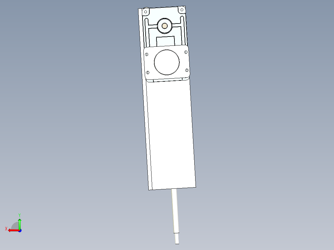 电动伸缩杆三维模型后视图