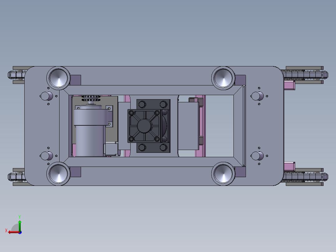 顶升移栽机构后视图