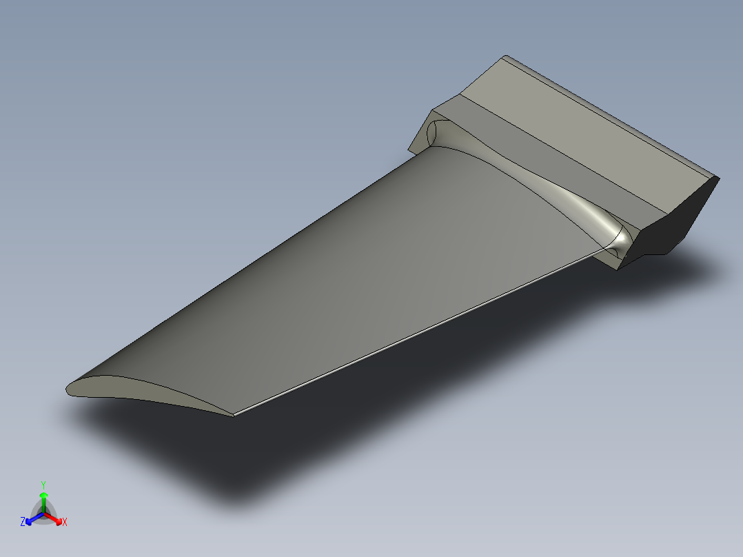 涡轮 叶片 涡扇 (3)正等轴测图