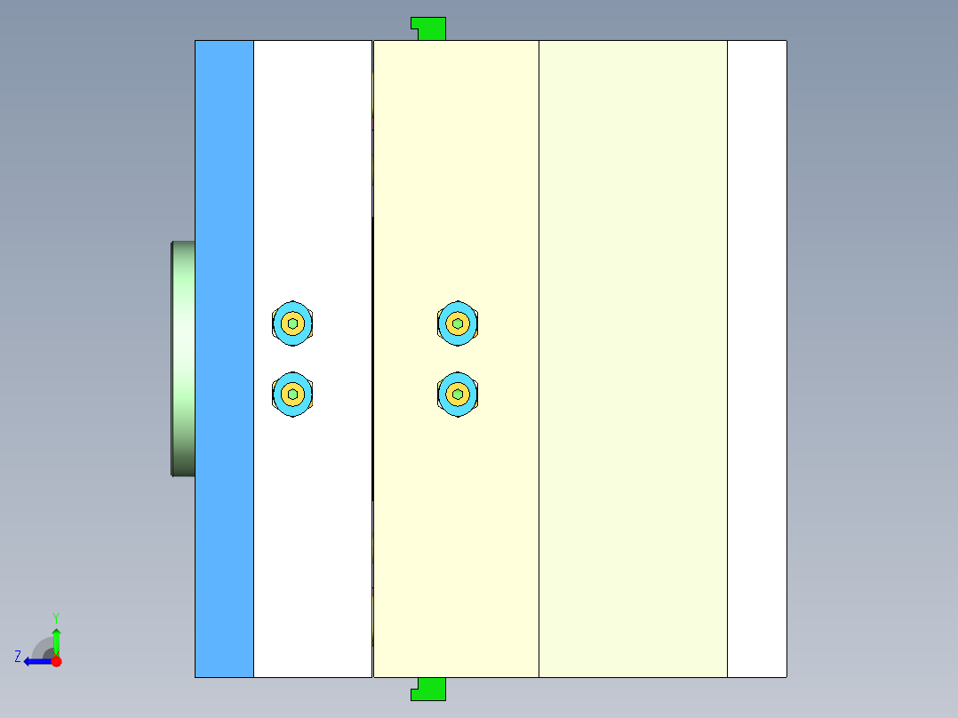 玩具车赛车前交叉臂模具右视图