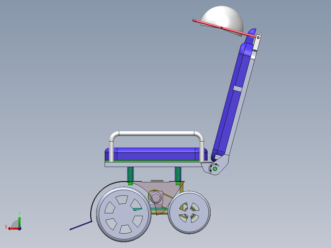 Q219-带头罩的躺椅的设计【三维SolidWorks】后视图