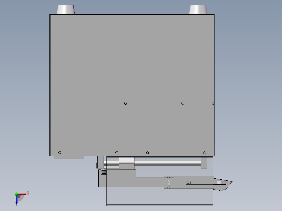自动切割机俯视图