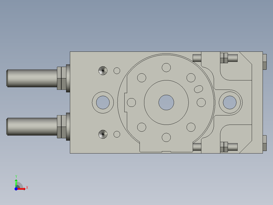 旋转气爪PRC25ST-180前视图