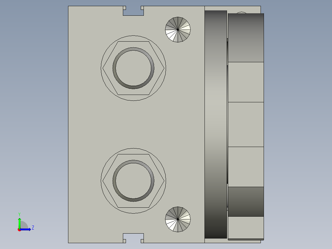 旋转气爪PRC25ST-180左视图