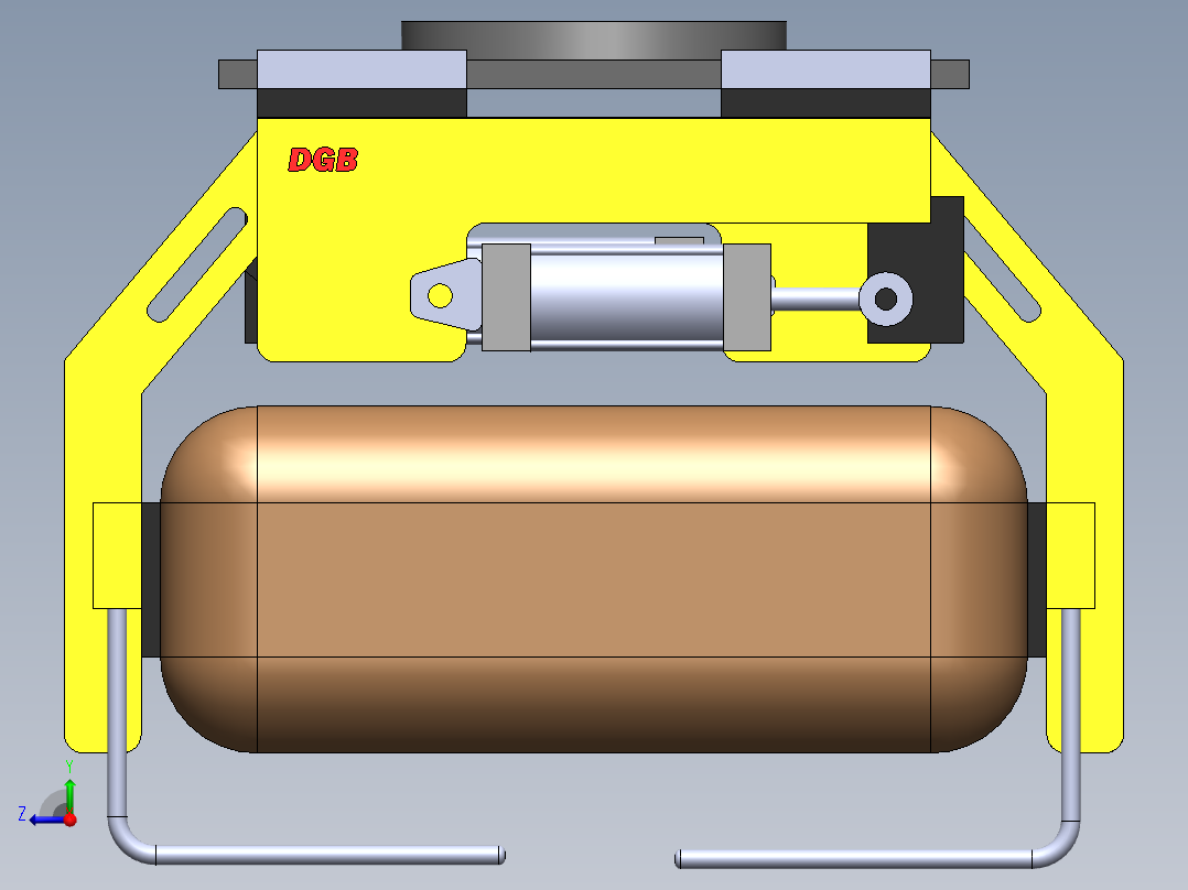 工业机器人袋夹持器右视图