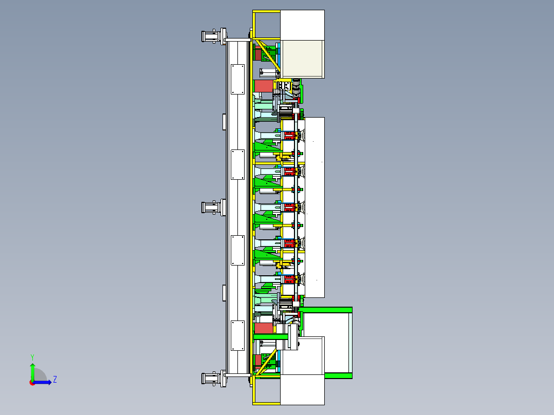 东风货车骨架自动钻孔机 (1)左视图