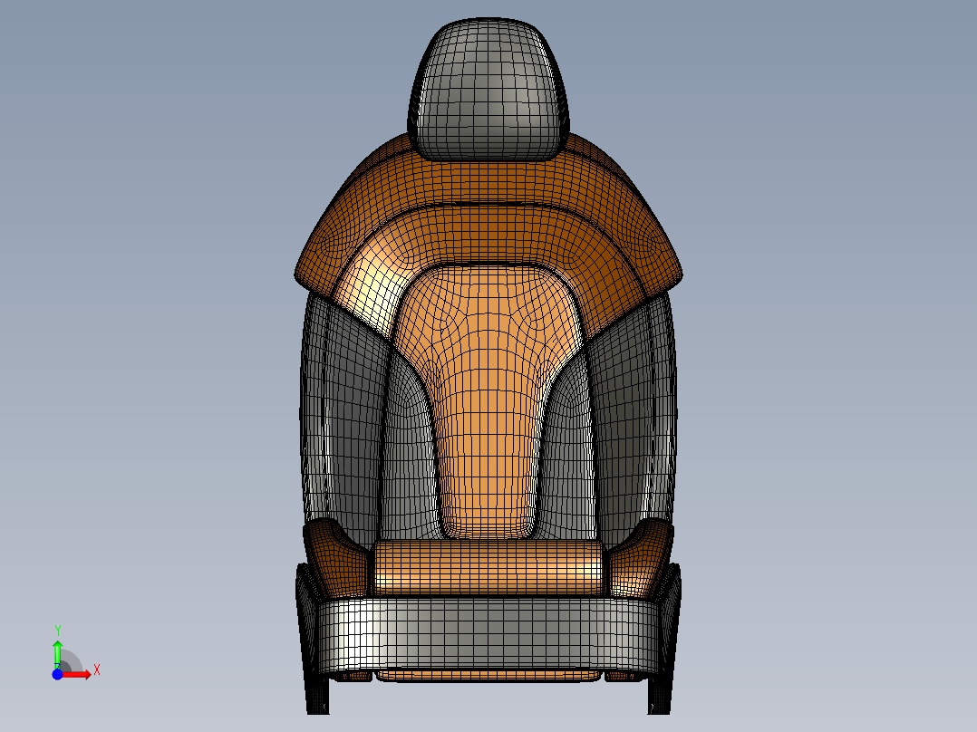 汽车座椅前视图