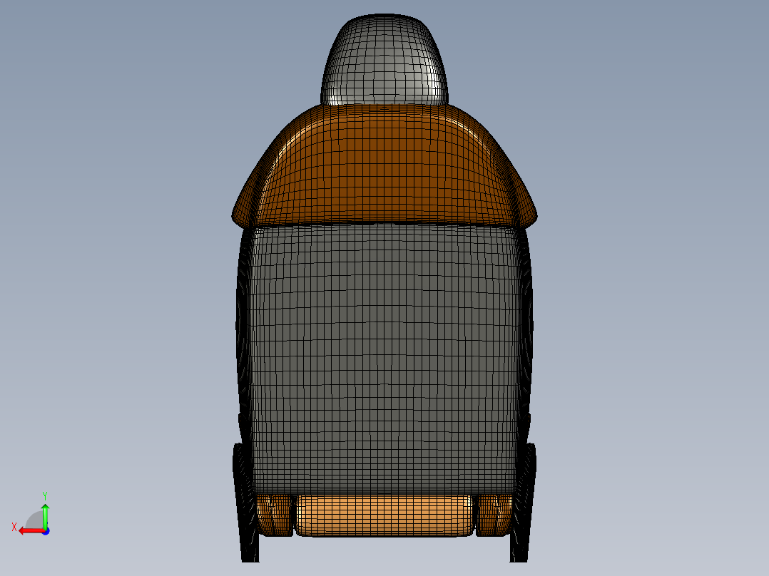 汽车座椅后视图
