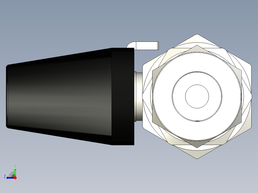 球阀-110系列12毫米Hy-Lok管接头右视图