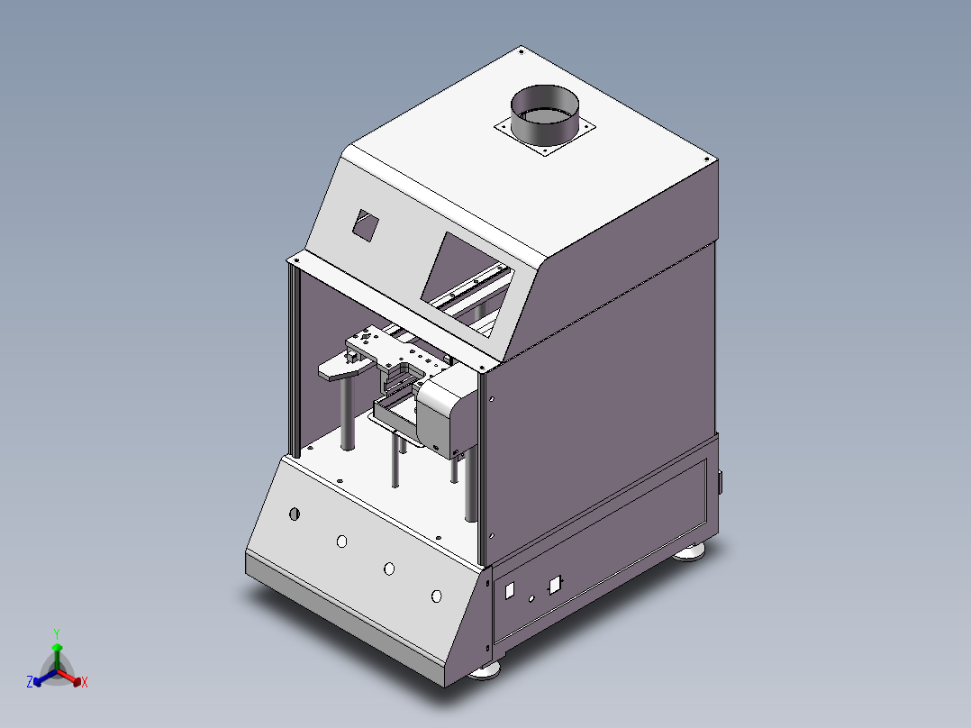 台式自动沾锡机正等轴测图