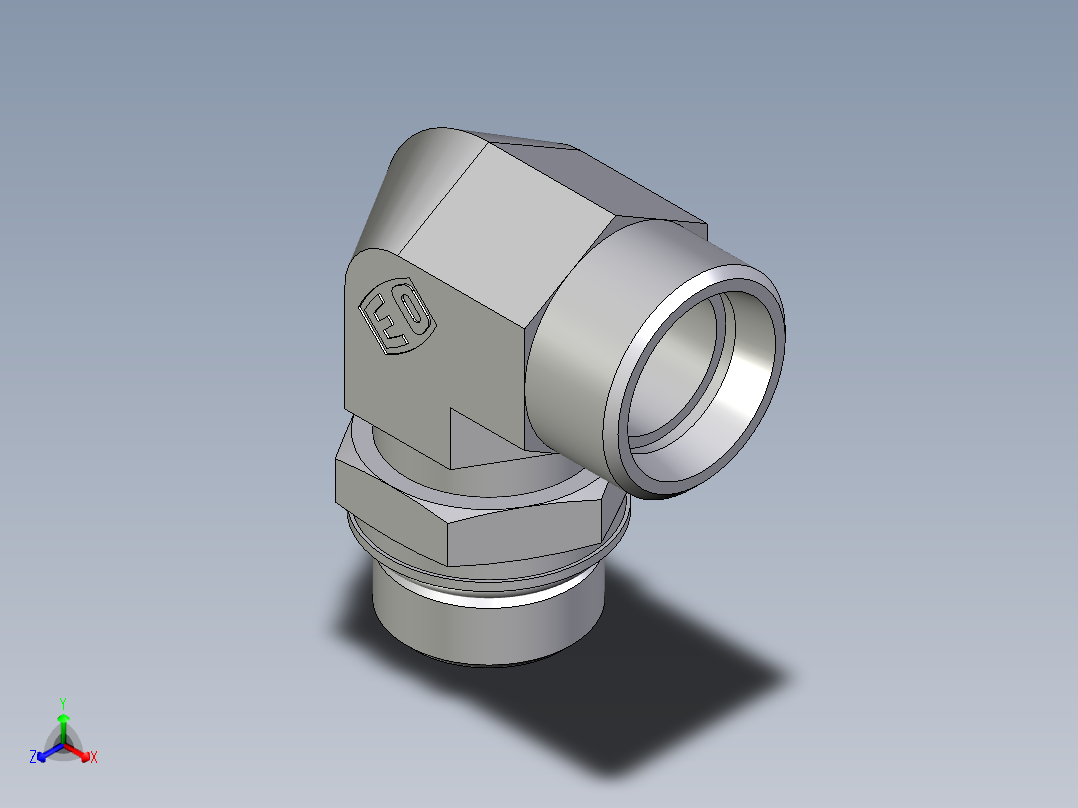 卡套式工业通用硬管接头EO_Adjustable_Locknut_elbow_WEE22LM27X2OROMDCF