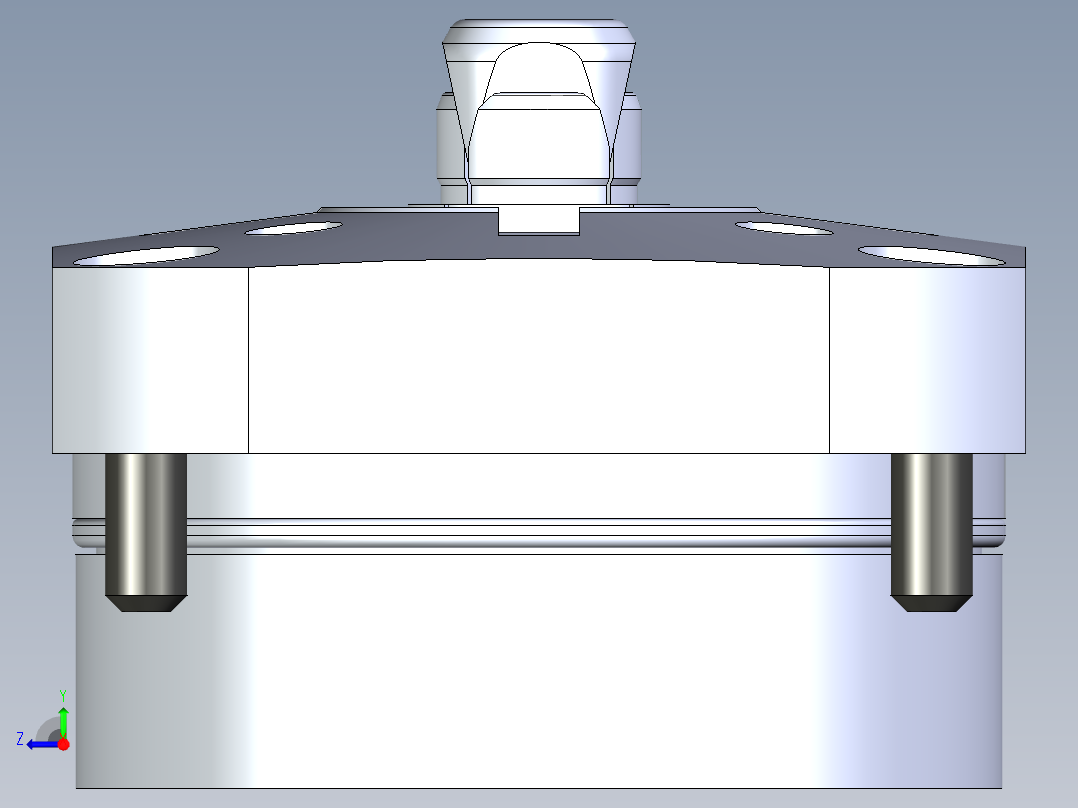 KOSMEKSWH2130-G多系列多零件图纸模型右视图