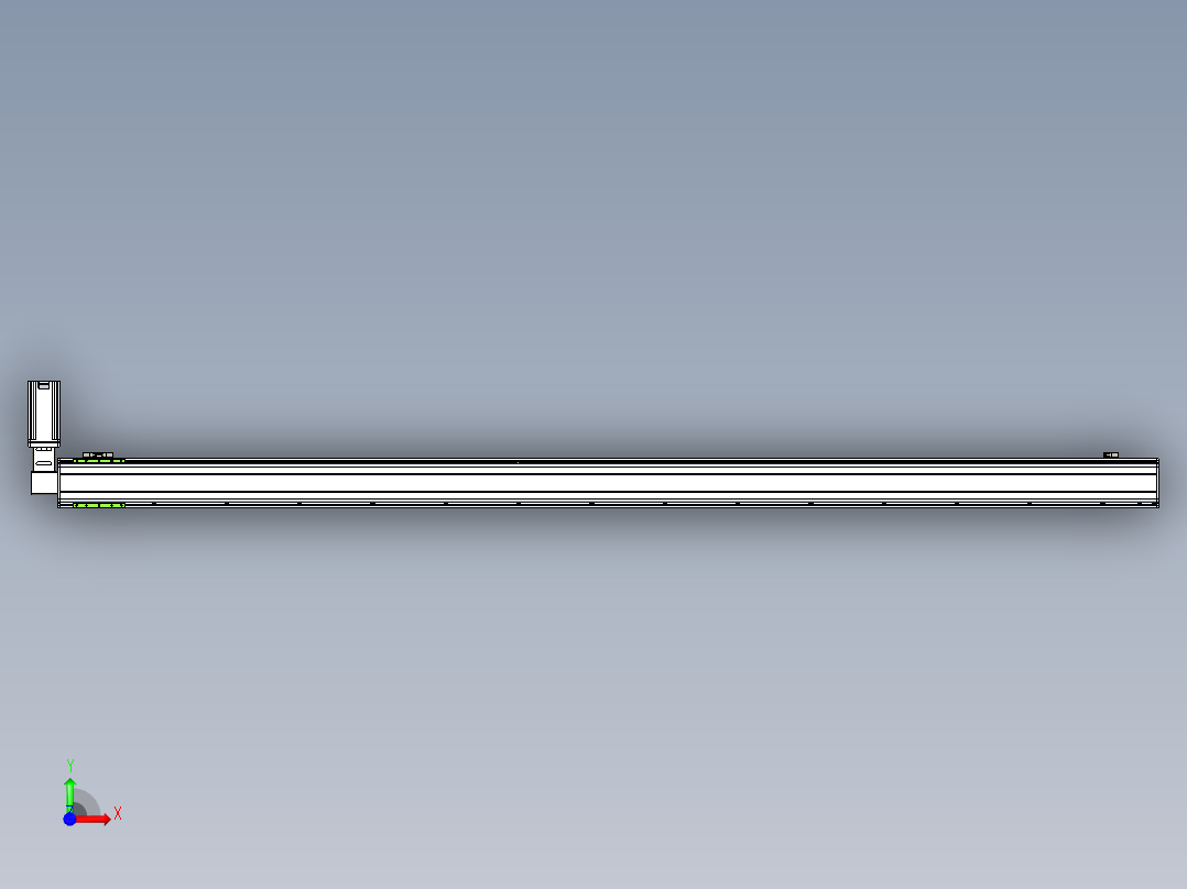 同步带滑台-半封闭B13-L90-S2750-R-Z86-D3前视图