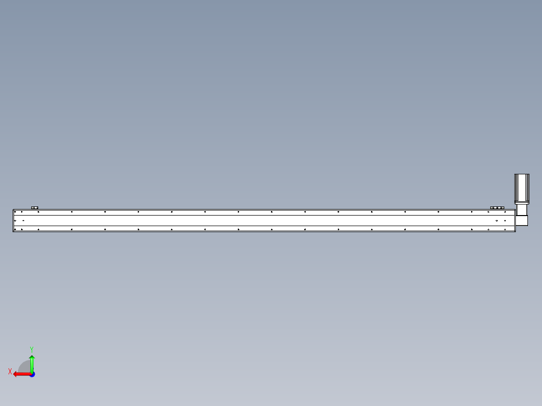 同步带滑台-半封闭B13-L90-S2750-R-Z86-D3后视图
