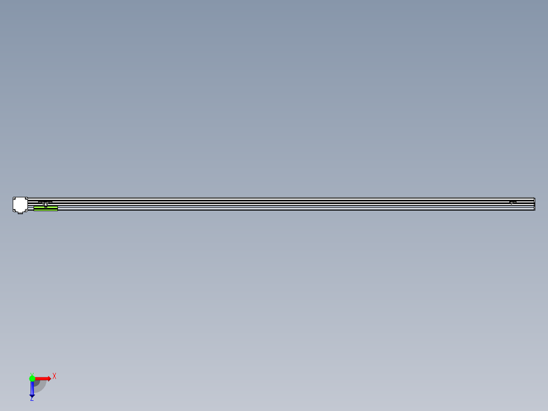 同步带滑台-半封闭B13-L90-S2750-R-Z86-D3俯视图