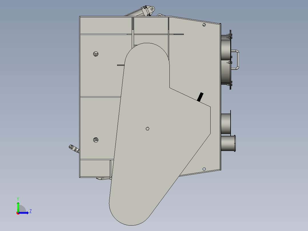 2000L无重力混合机左视图