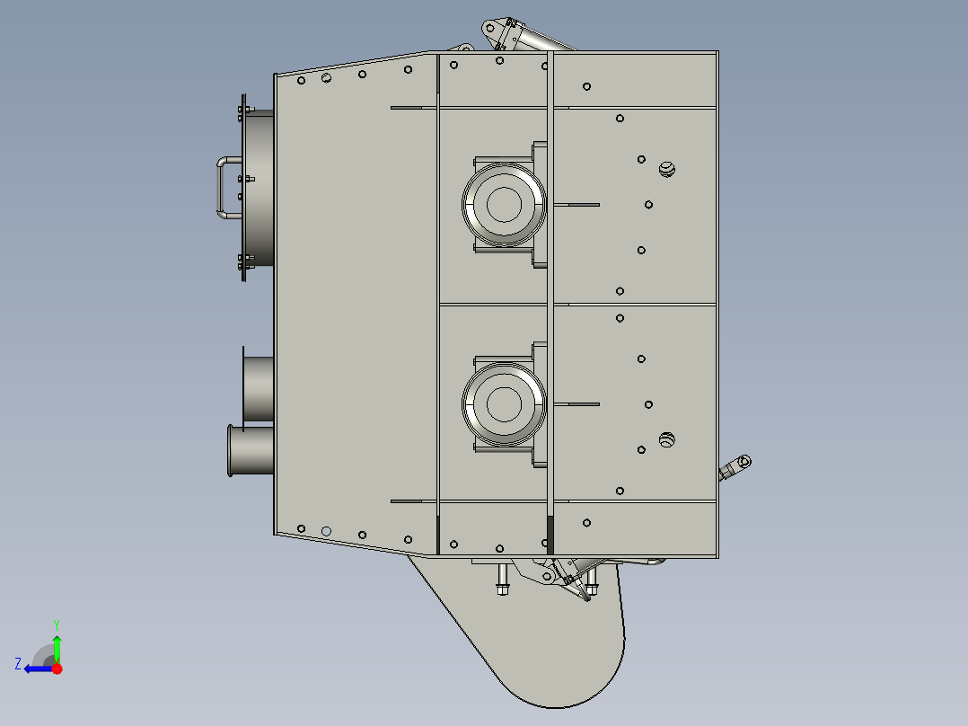 2000L无重力混合机右视图
