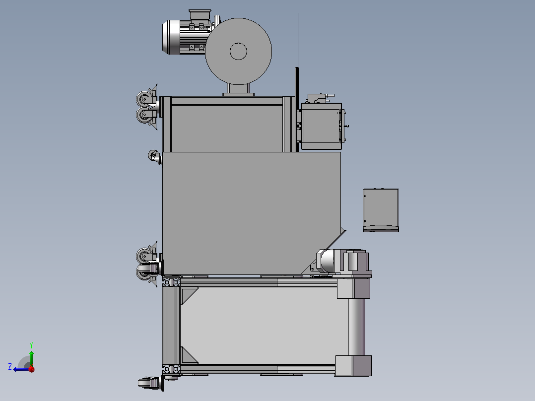 自动包装机设备右视图
