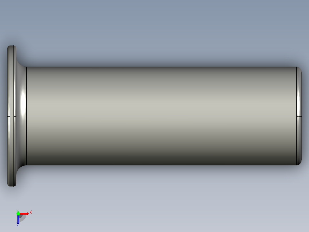 软管与硬管连接用工业通用接头0127_06_00俯视图