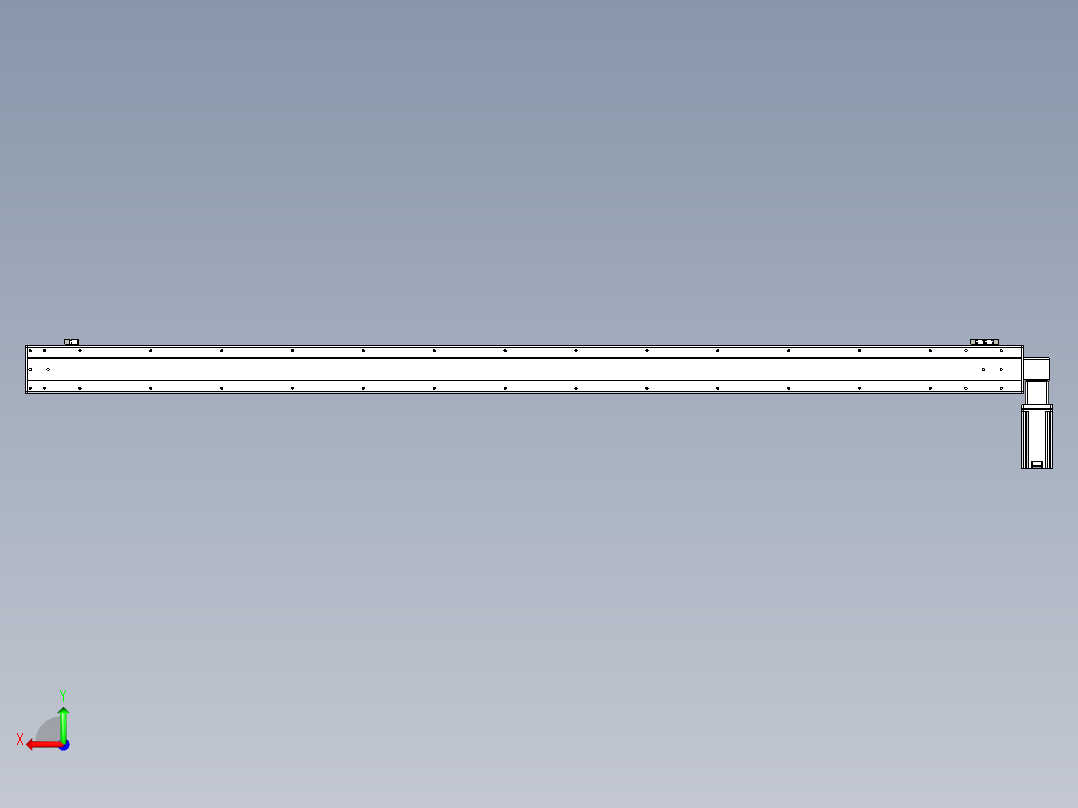 同步带滑台-半封闭B13-L90-S2550-L-Z86-D3后视图