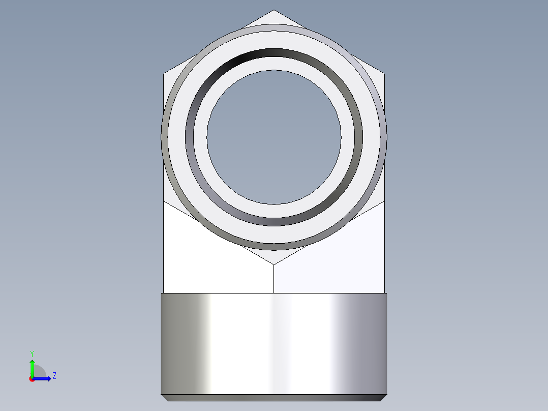 卡套式工业通用硬管接头EO_Union_tee_T30SCFX左视图