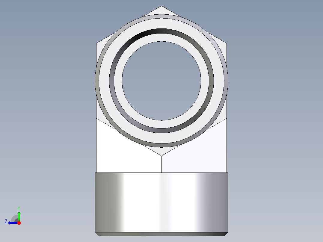 卡套式工业通用硬管接头EO_Union_tee_T30SCFX右视图