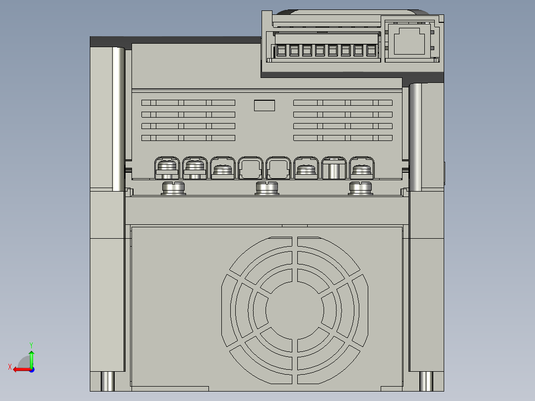 变频器 MCADID0000909_3D-CAD后视图