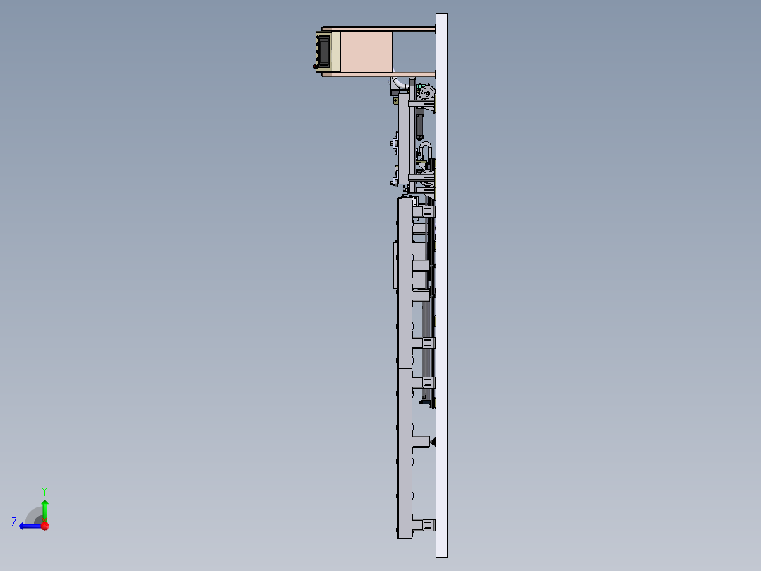 上下料滚筒线sw18可编辑右视图