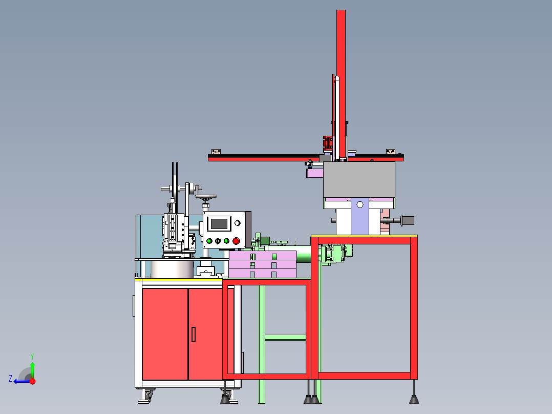 手机屏幕自动贴膜检测生产线sw17可编辑右视图
