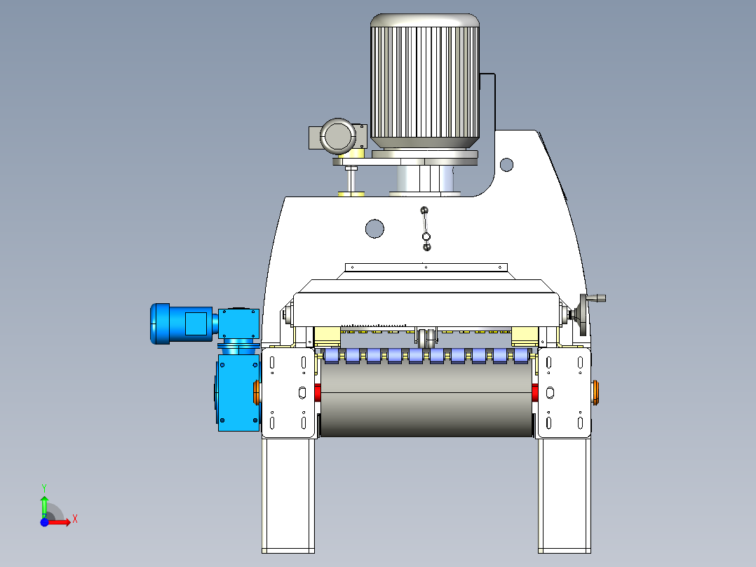 刮平定厚机3D模型前视图