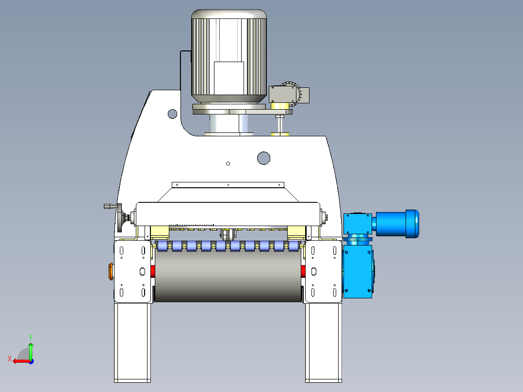 刮平定厚机3D模型后视图
