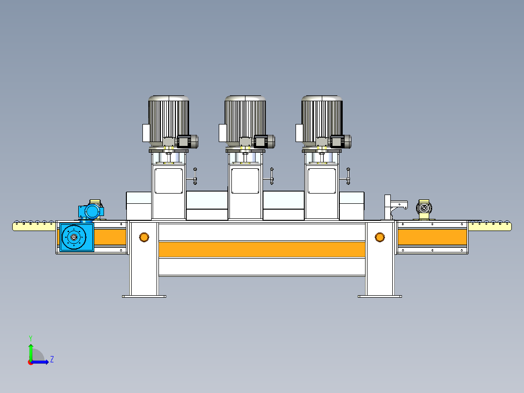 刮平定厚机3D模型左视图