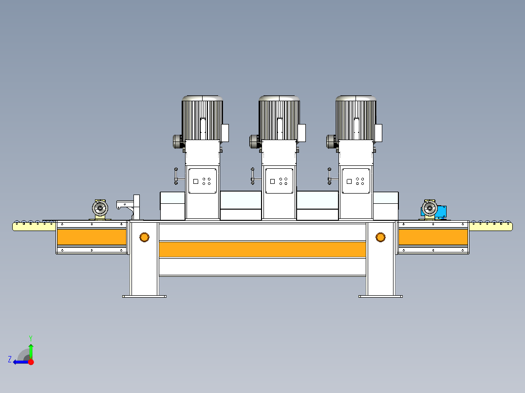 刮平定厚机3D模型右视图