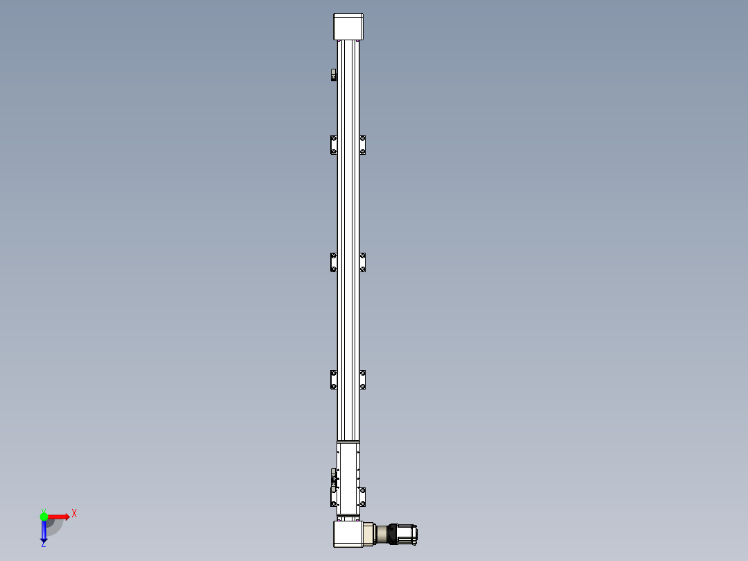 同步带滑台-欧规B8-L176-S1350-L-ZP40-D3-N5俯视图