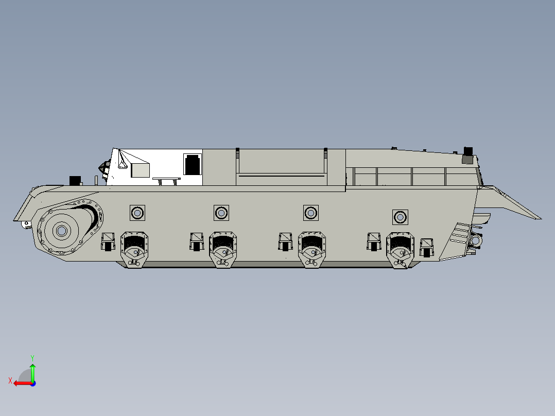 Panzer IV四号中型坦克1比16模型3D打印图纸 STL格式后视图
