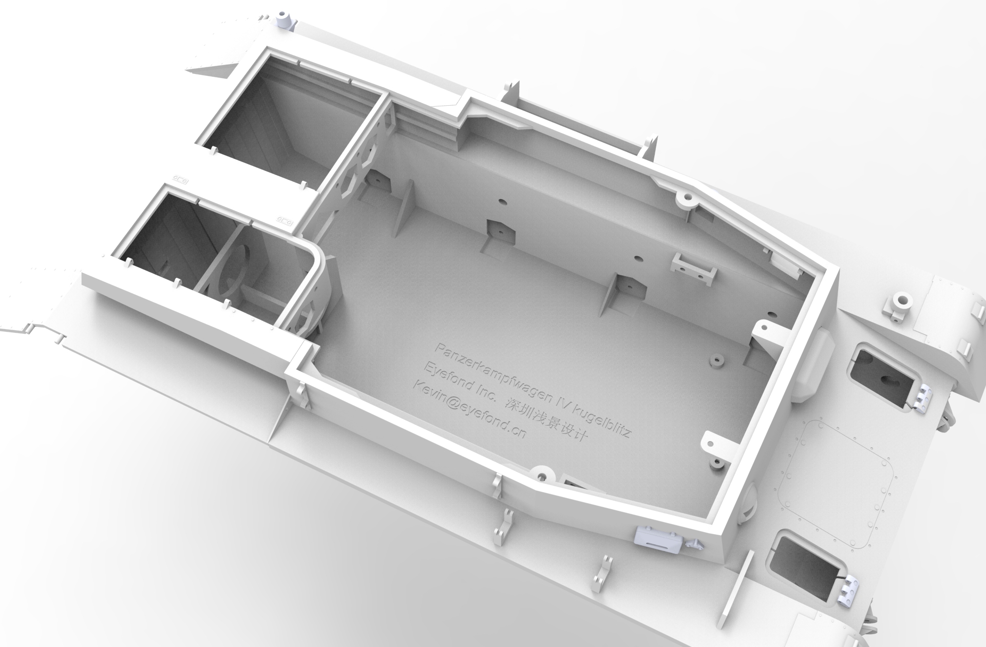 Panzer IV四号中型坦克1比16模型3D打印图纸 STL格式