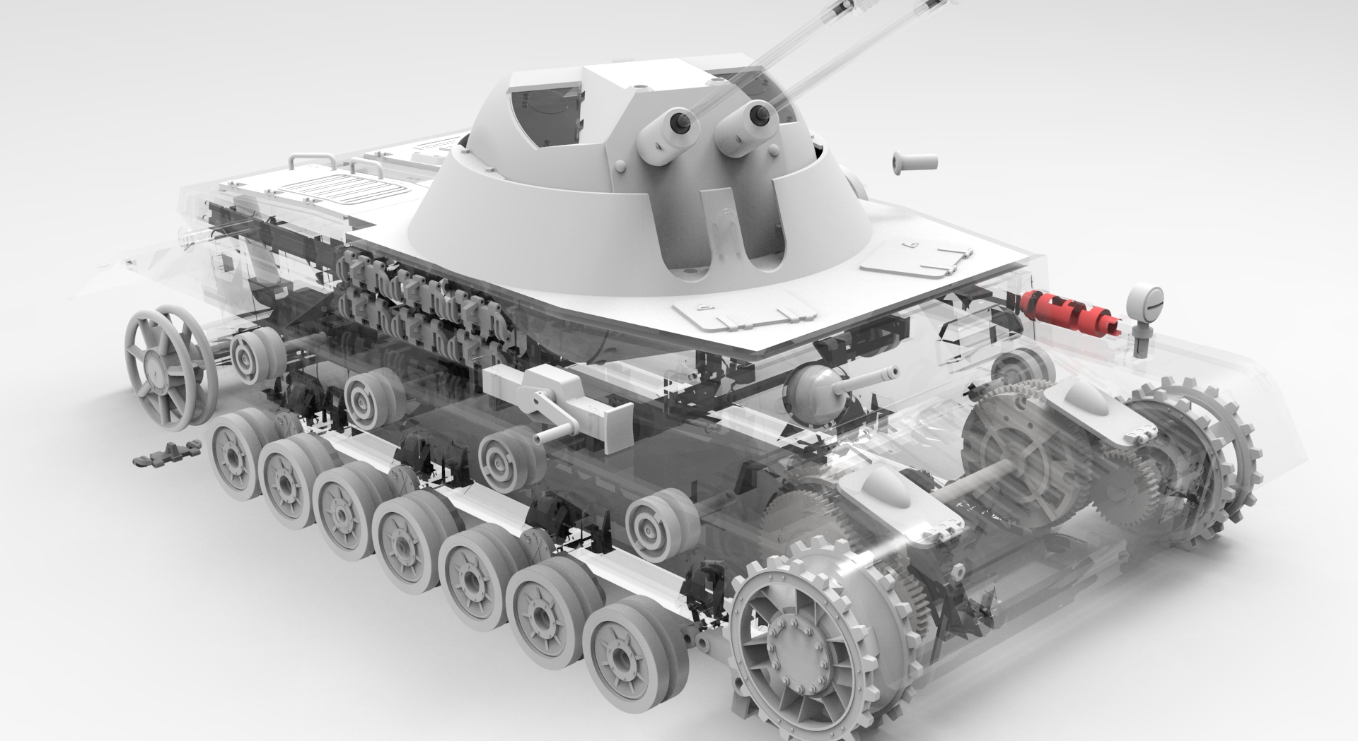 Panzer IV四号中型坦克1比16模型3D打印图纸 STL格式