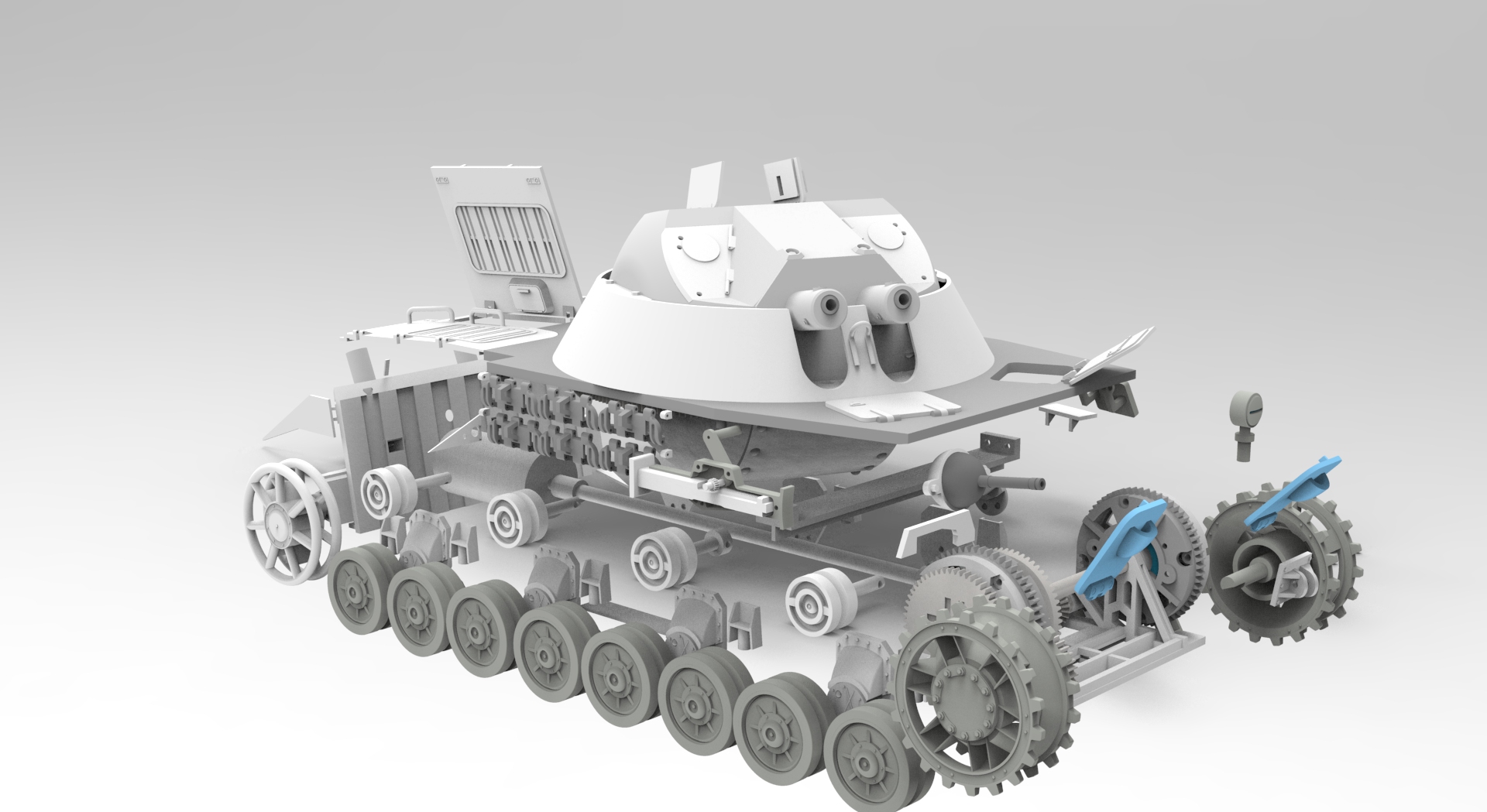 Panzer IV四号中型坦克1比16模型3D打印图纸 STL格式