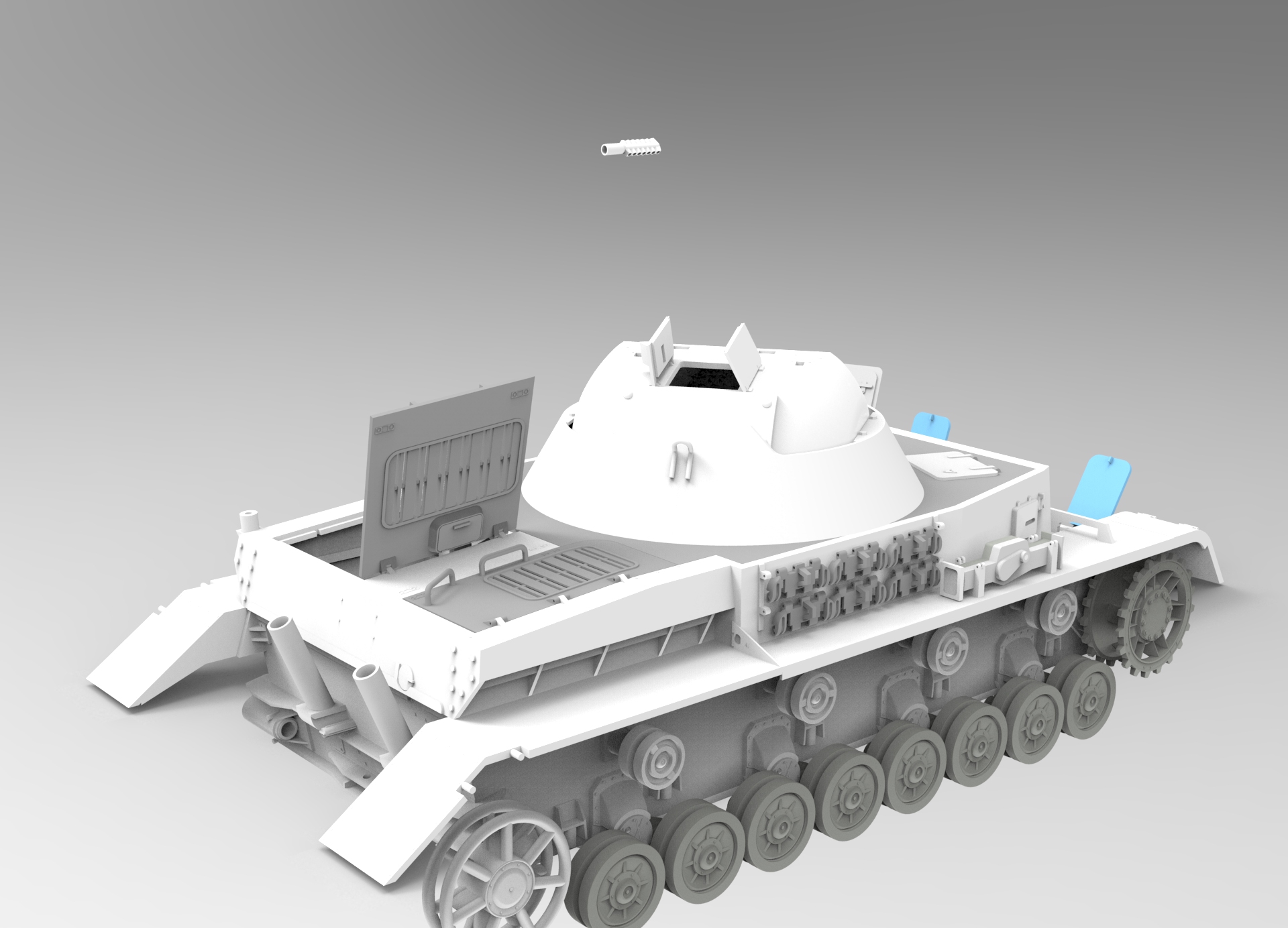 Panzer IV四号中型坦克1比16模型3D打印图纸 STL格式