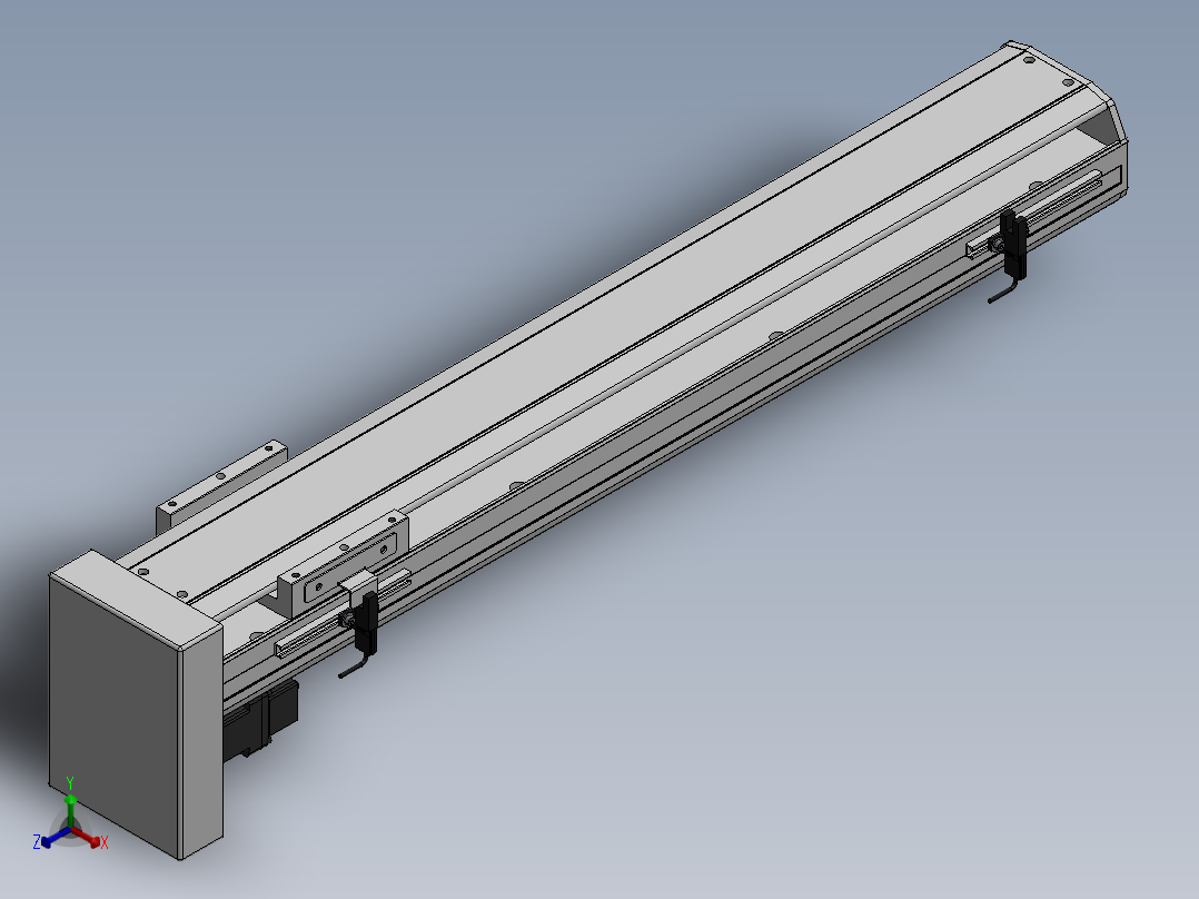 精密模组MY100-T10-500L-BM-P10B-C4-C正等轴测图