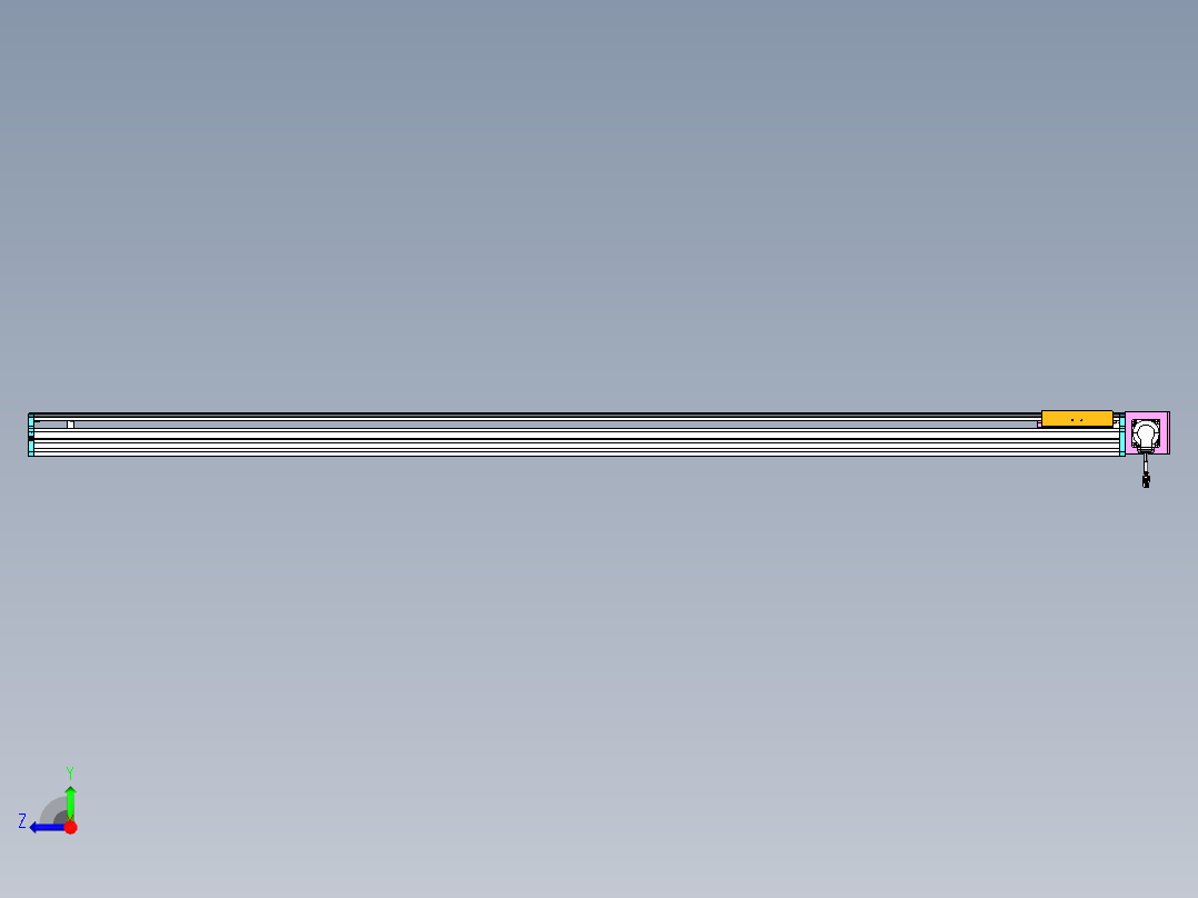 东锦同步带传动-直线滑台模组DH170B-L150-S2050-BL-P400W-C3右视图