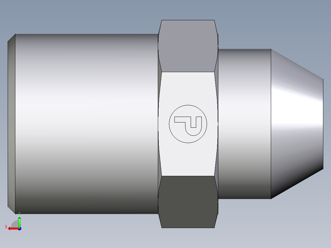 卡套式工业通用硬管接头EO_Weld_connector_AS06L71X后视图