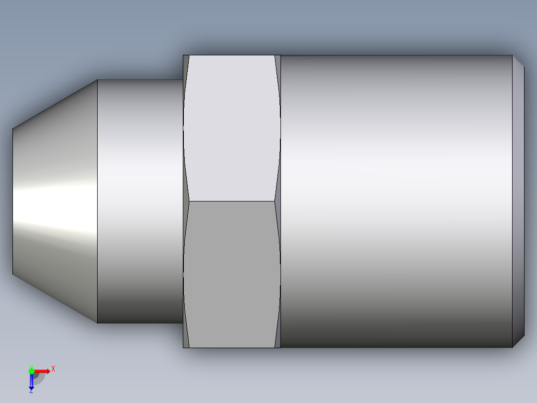 卡套式工业通用硬管接头EO_Weld_connector_AS06L71X俯视图