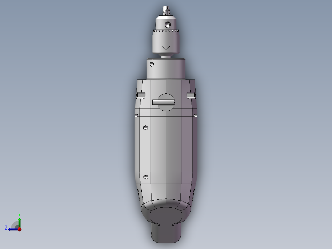 电钻内部详细 3D图纸 机械设备 3D模型设计素材右视图